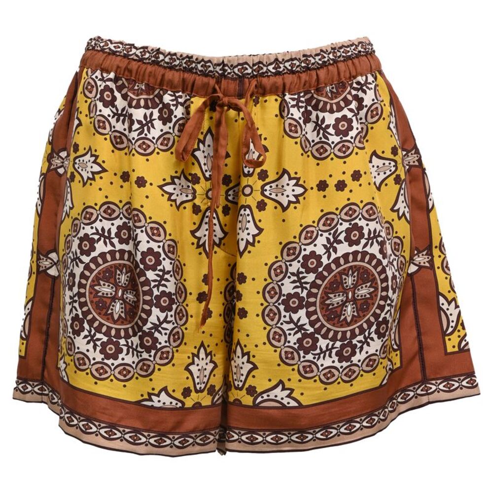 Nili Lotan Printed Shorts in Multicolor Silk